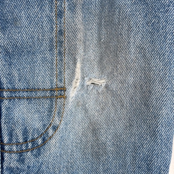 VTG 90s Little Levis Cargo Jeans Boys 7 Patches Jogger Parachute Elastic Cuff - Picture 4 of 16